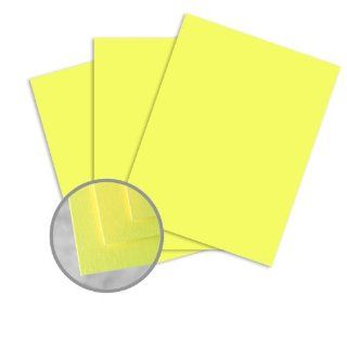 Perforated Business Cards   3 1/2" x 2" cards   PF45   Brite Hue 65 lb Cover Paper Ultra Lemon Semi Vellum 8.5 x 11 Ream  Multipurpose Paper 