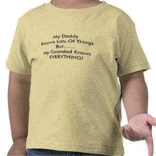 Kids T Shirt My Daddy Knows Lots Of Things