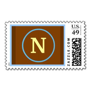 POSTAGE STAMP LETTER INITIAL "N"
