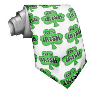 100% Irish Clover Apparel and Gifts Custom Tie
