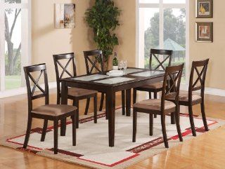 5 PC Dining Dinette Kitchen Table 4 Chairs Upholstered Seat Home & Kitchen