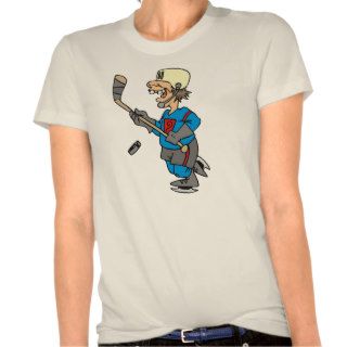 Funny Cartoon Hockey Player T shirts and Gifts