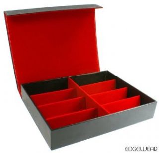 8pcs Sunglass Eyewear Display Case Tray. Good for Watches, Jewelry. D 13 BLKRED Clothing