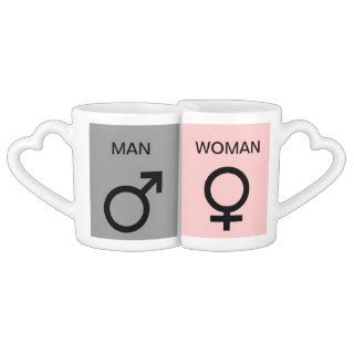 Simple Man And Woman Coffee Mug Set Couple Mugs