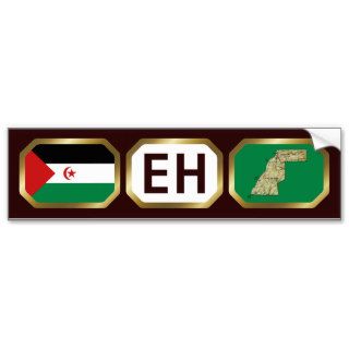Western Sahara Flag Map Code Bumper Sticker