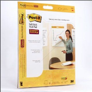 Post it Wall Pad with Command Strips, 20 x 23 Inches, White, 20 Sheets/Pad  Easel Pads 