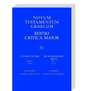 Critica Maior Volume 4 1st Letter of John Parts 1 & 2 (Greek Edition) Kurt Aland 9783438056023 Books