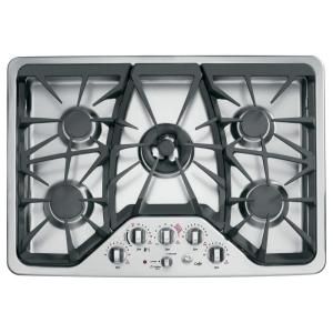 GE Cafe 30 in. Gas Cooktop in Stainless Steel with 5 Burners including Tri Ring Burner CGP350SETSS
