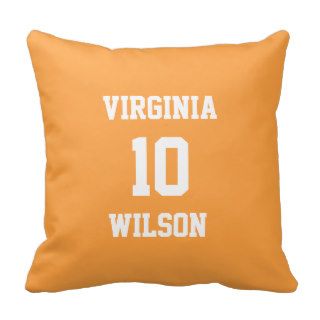 Neon Carrot Sports Team Personalizable Pillows