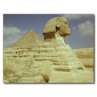 The Sphinx and The Great Pyramid of Khufu Postcard