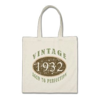 Vintage 1932 Aged To Perfection Canvas Bags