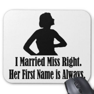 Woman silhoutte and funny sexist text. mouse mat