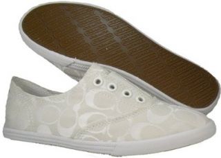 COACH KATIE CHALK WHITE SIGNATURE JACQUARD C SNEAKER WOMAN SHOE SIZE 11 M Shoes