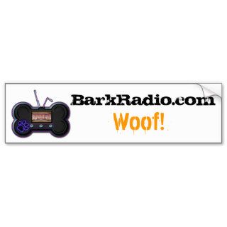 BarkRadio, Woof decal Bumper Stickers