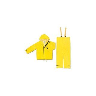 Yellow Hydroblast 0.35 mm Neoprene On Nylon Chemical Protection Suit With Double Stitched And Taped Seams, Adjustable Closures, Attached Hood And Elastic Around Wrists And Neck Safety Vests