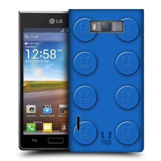 Head Case Designs Blue Block Building Blocks Hard Back Case Cover For LG Optimus L7 P700 Cell Phones & Accessories