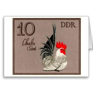 1979 Germany Chabo Rooster Postage Stamp Cards