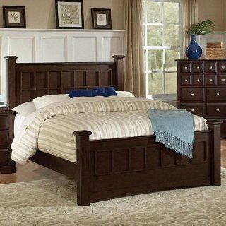 California King Size Bed Transitional Style in Cappuccino Finish Home & Kitchen
