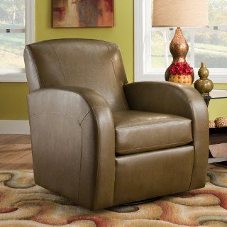 Global Ac1500 Swivel Glider Chair In Brown Leather   Living Room Chairs