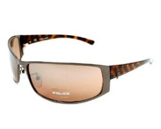 Police Sunglasses S 8363 568Y Metal   Acetate Gun Gradient brown mirror Clothing