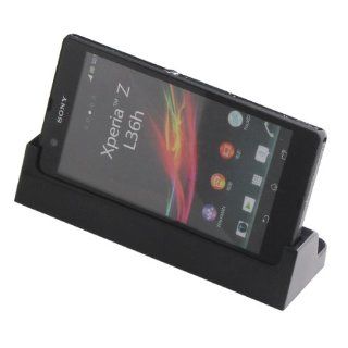 Desktop Sync Charger Dock DK26 Cradle Power Station Stand For Sony Xperia Z L36H   Black Cell Phones & Accessories