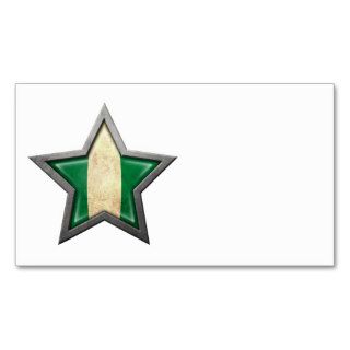 Nigerian Flag Star Business Card Templates