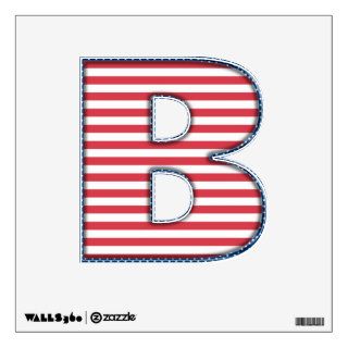 USA Patriotic Stars and Stripes   Letter B Wall Skin
