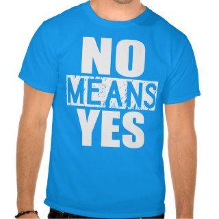 No Means Yes   Just Kidding Tee Shirt