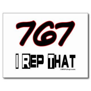 I Rep That 767 Area Code Post Card