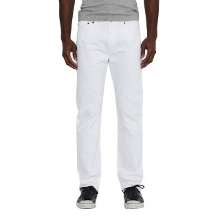 Levis 501 Original Fit Jeans, White, Mens