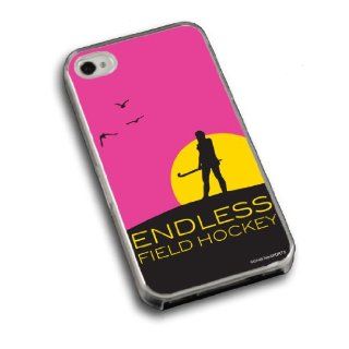 Endless Field Hockey iPhone Case (iPhone 4/4S) with Neon Pink Background Cell Phones & Accessories