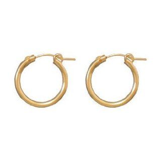 2mm x 19mm Hoops Small Hoop Earrings 12K Yellow Gold Filled Click Close   Made in the USA Jewelry