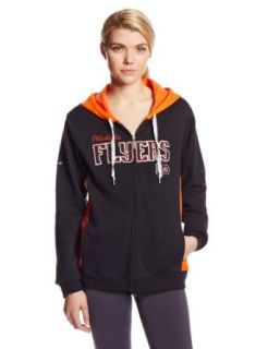 NHL Philadelphia Flyers Women's Full Zip Hoodie, Large  Sports Fan Sweatshirts  Clothing