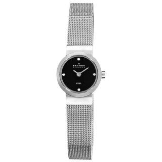 Skagen Women's 590SSSBDD Steel Black Swarovski Crystal Dial Watch Watches