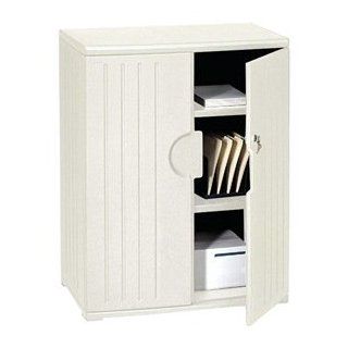 Iceberg 92563 Officeworks Cabinet, 1 Adjustable/1 Fixed Shelf, 36 x 22 x 46, Platinum   Free Standing Cabinets