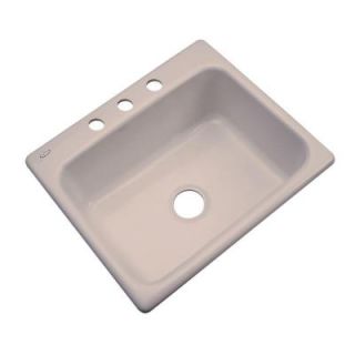Thermocast Inverness Drop in Acrylic 25x22x9 in. 3 Hole Single Bowl Kitchen Sink in Fawn Beige 22309