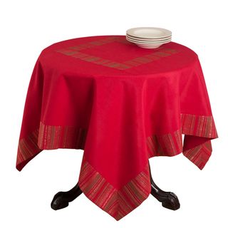 Red Striped Design Table Topper Table Linens