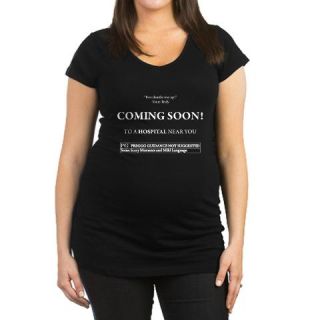  Coming Soon Maternity Dark T Shirt
