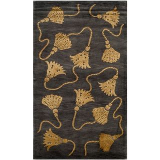 Safavieh Hand knotted Tibetan Plum/ Gold Wool/ Silk Rug (3' x 5') Safavieh 3x5   4x6 Rugs