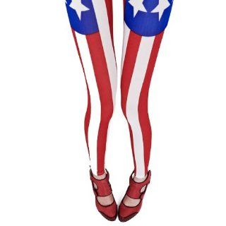 Vktech New United States Flag Leggings Fashion Stylish Slim Elastic Nine Pants Women Beauty