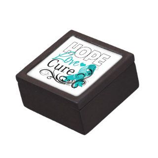 Ovarian Cancer Hope Love Cure Premium Gift Box