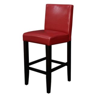 Monsoon Pacific Villa 25 Bar Stool  22221 Seat Finish Red Faux Leather