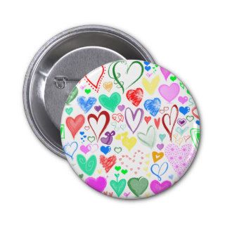 Drawn Love Romance Hearts Red Blue Pink Green