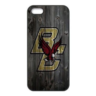 WY Supplier NCAA iphone 5 5S case Funny wood NCAA Boston College Eagles Logo, Seal 575, Apple Iphone 5 5S Premium Hard Plastic phone Case, Cover Cell Phones & Accessories