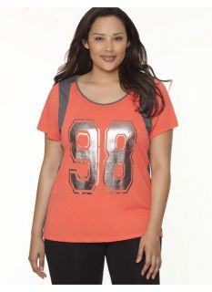Lane Bryant Plus Size Number graphic tee     Womens Size 26/28, Cabo Coral