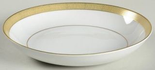 Mikasa Bristol Coupe Soup Bowl, Fine China Dinnerware   Gold Loops On Yellow Ban