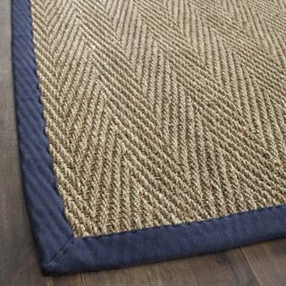 Hand woven Sisal Natural/ Blue Seagrass Rug (9' x 12') 7x9   10x14 Rugs