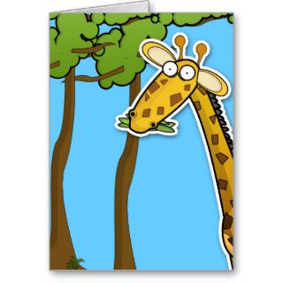 Giraffe Greetings Card