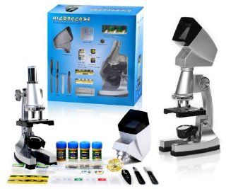 Kids Authority 1200X Childrens Zoom Microscope With Projector Hood   Complete Biology Lab   Biology Science Kits