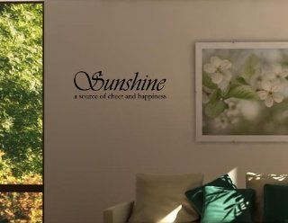 SUNSHINE A SOURCE OF CHEER AND HAPPINESS Vinyl wall quotes stickers sayings h  Wall Decor Stickers